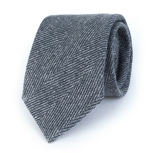 CORNELIANI SLATE GRAY WHITE PAISLEY TIEMENS